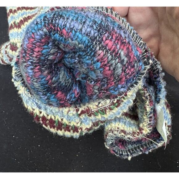 Vintage 1950’s Chunky Knit Wool Cotton Blend Winter Size Large Mittens - Picture 6 of 8